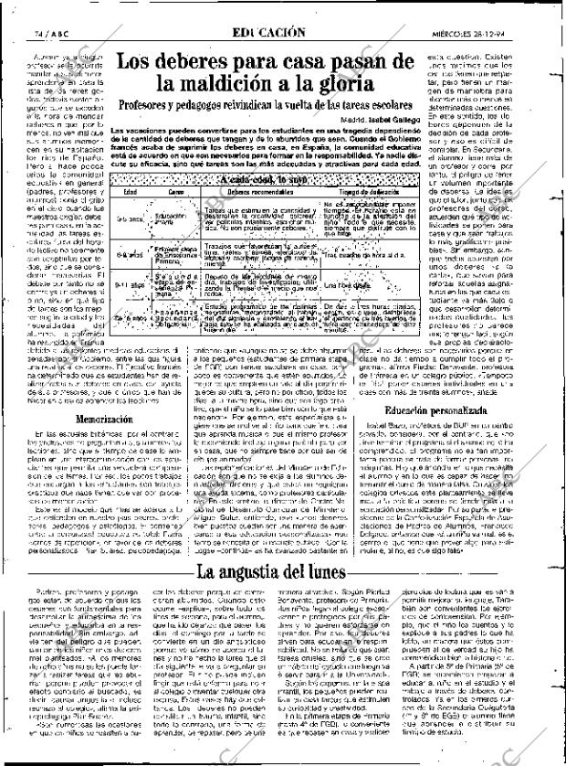 ABC MADRID 28-12-1994 página 74