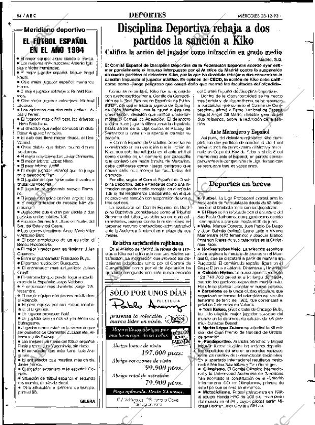 ABC MADRID 28-12-1994 página 84