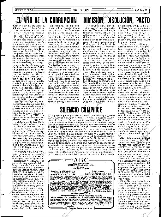 ABC MADRID 30-12-1994 página 13