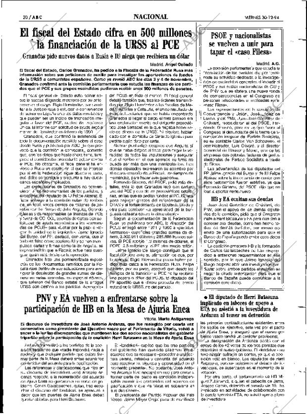 ABC MADRID 30-12-1994 página 20