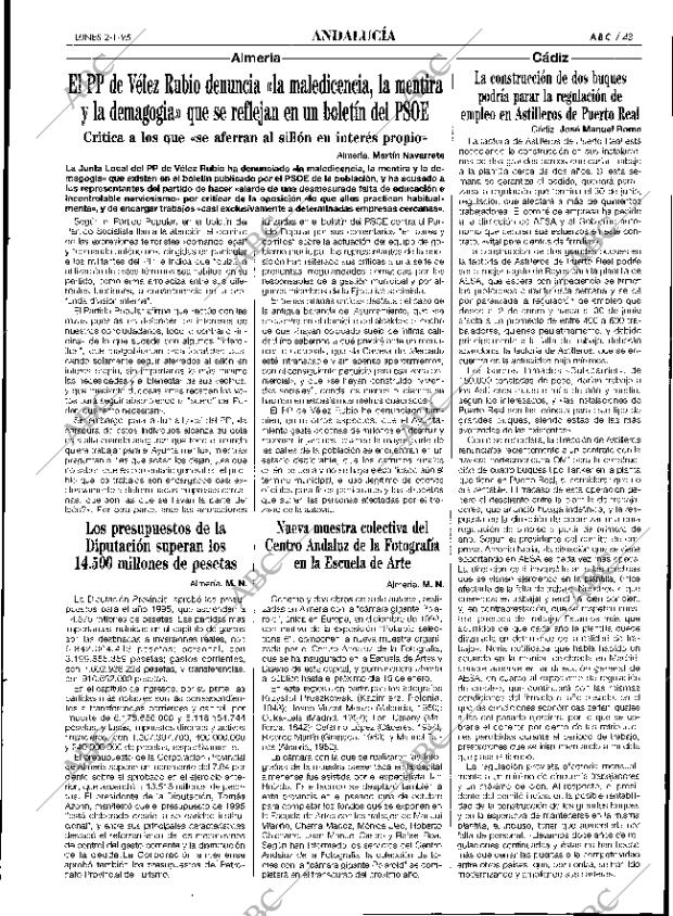 ABC SEVILLA 02-01-1995 página 43