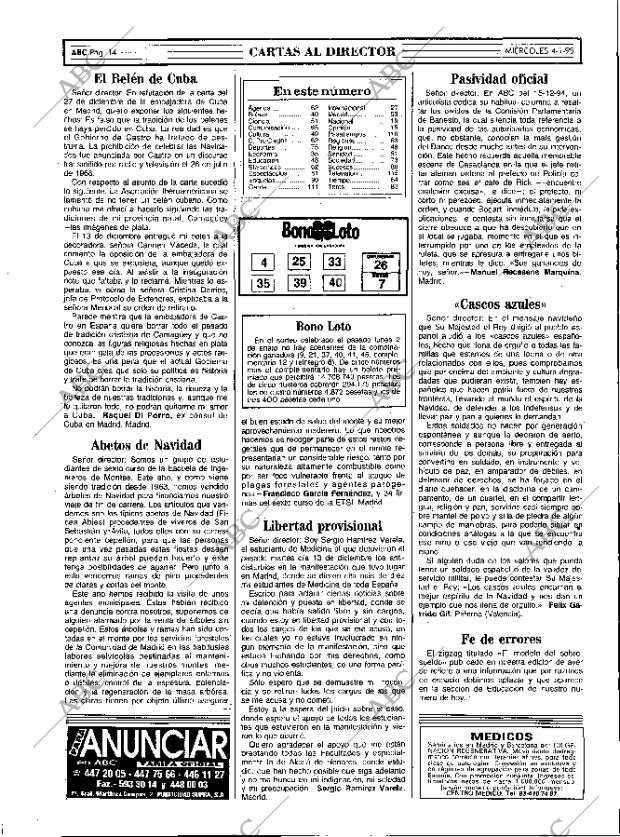 ABC MADRID 04-01-1995 página 14