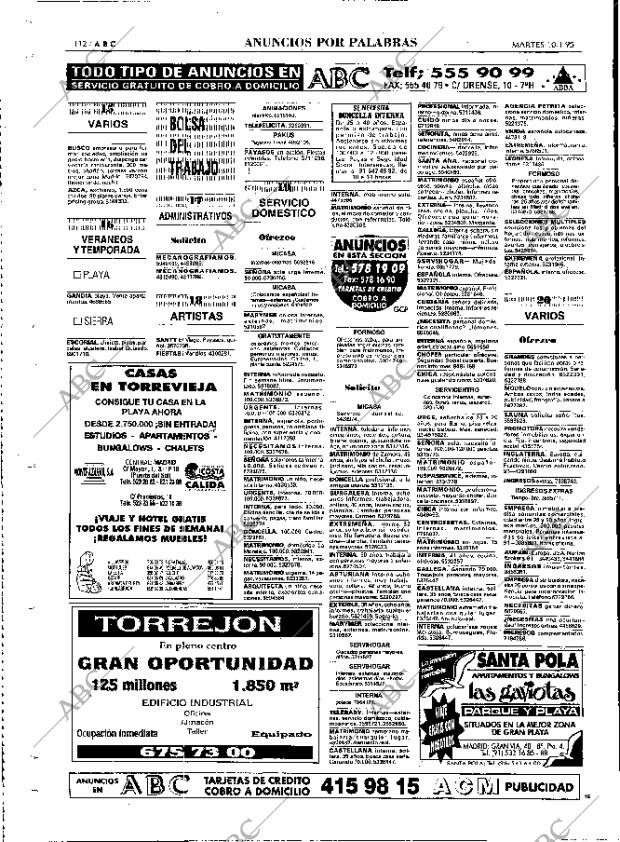 ABC MADRID 10-01-1995 página 112