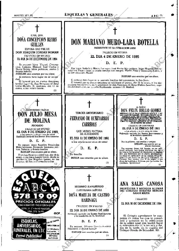 ABC MADRID 10-01-1995 página 95