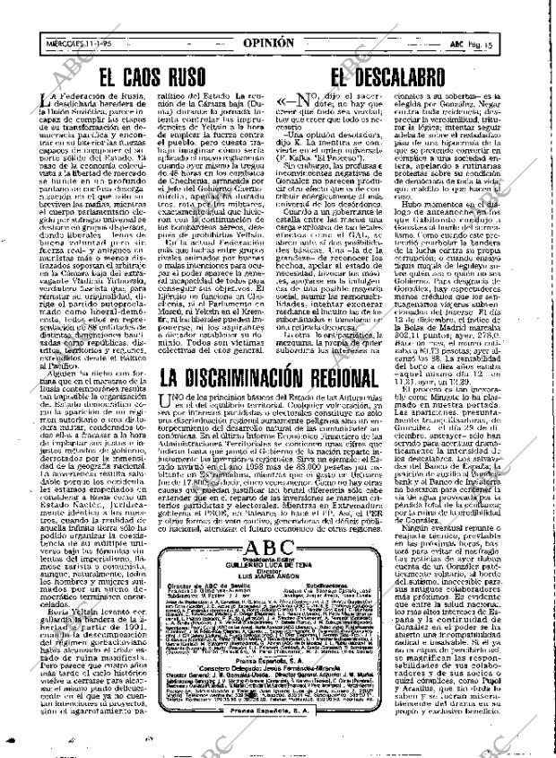 ABC MADRID 11-01-1995 página 15