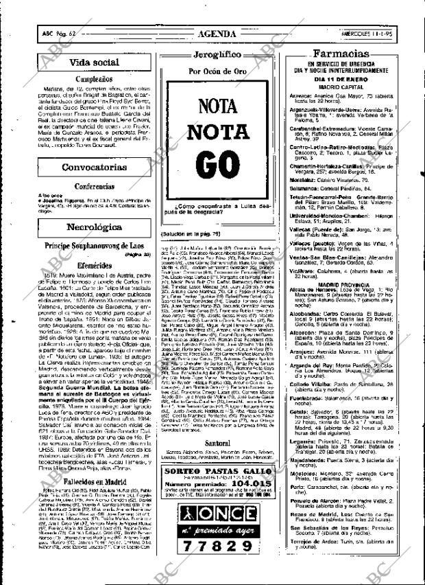 ABC MADRID 11-01-1995 página 62