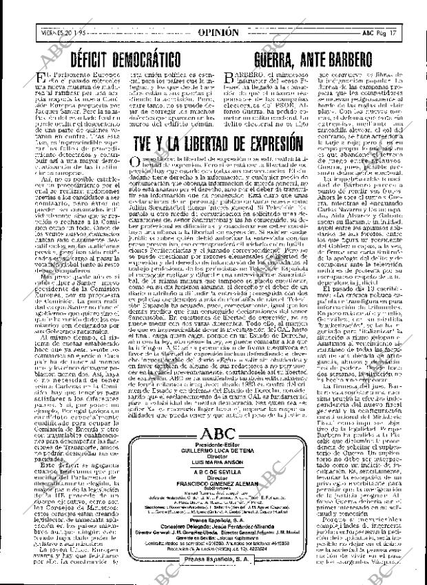 ABC SEVILLA 20-01-1995 página 17