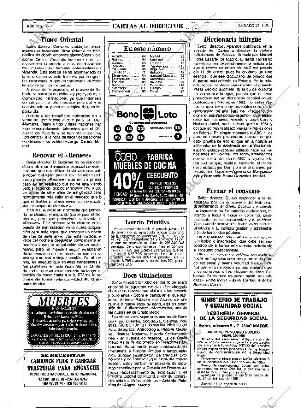 ABC MADRID 21-01-1995 página 16