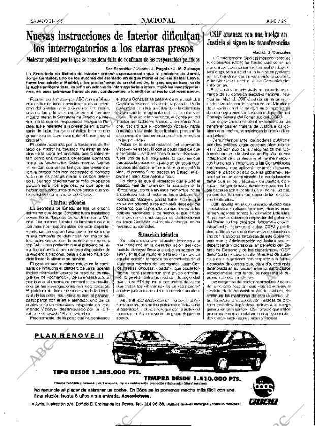 ABC MADRID 21-01-1995 página 29