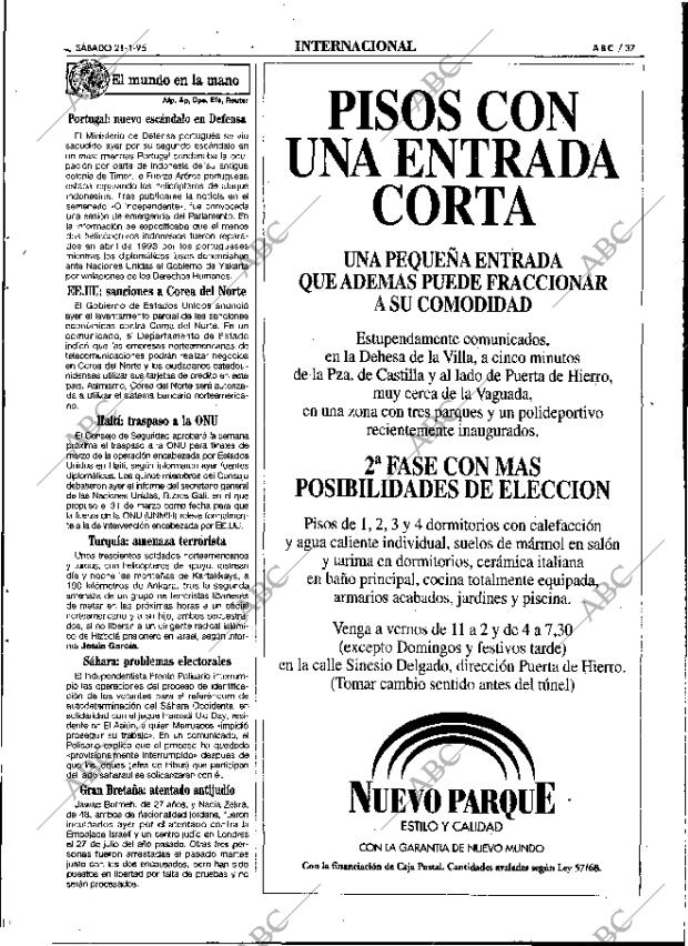 ABC MADRID 21-01-1995 página 37