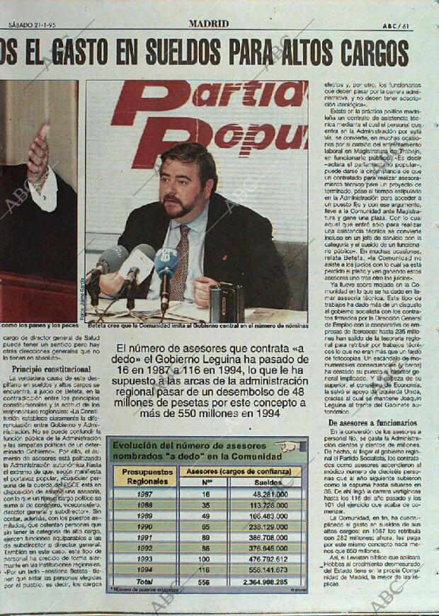 ABC MADRID 21-01-1995 página 61