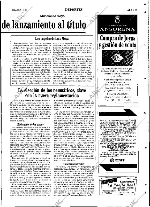 ABC MADRID 21-01-1995 página 85