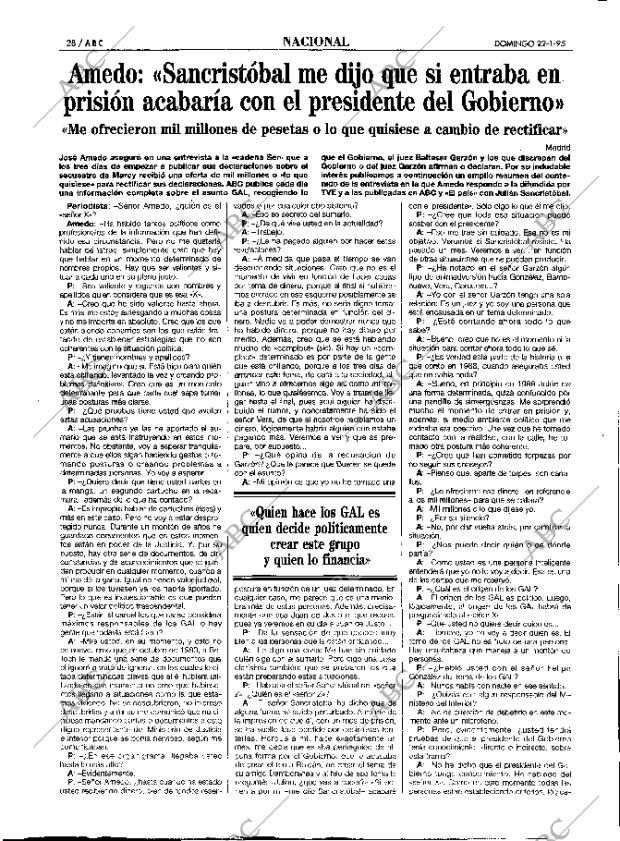ABC MADRID 22-01-1995 página 28