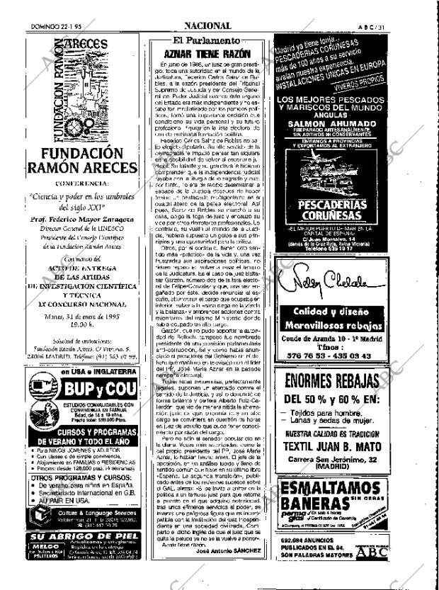 ABC MADRID 22-01-1995 página 31