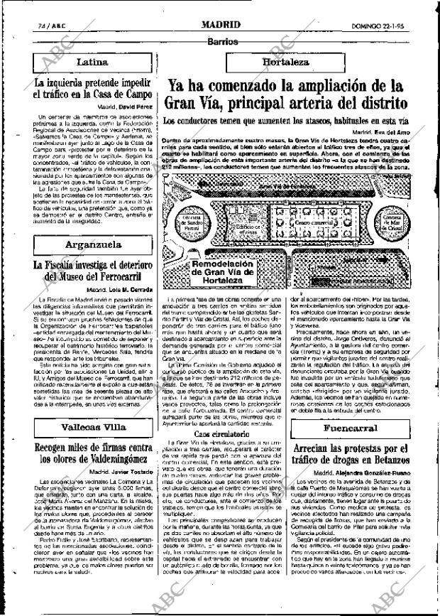 ABC MADRID 22-01-1995 página 74