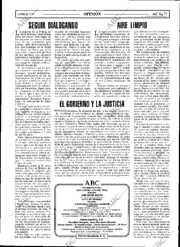 ABC SEVILLA 23-01-1995 página 17
