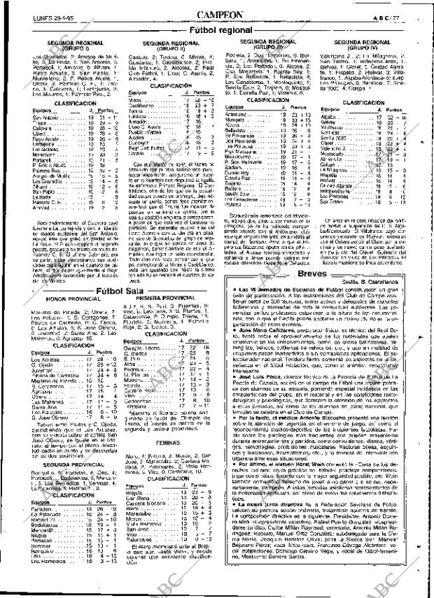 ABC SEVILLA 23-01-1995 página 77