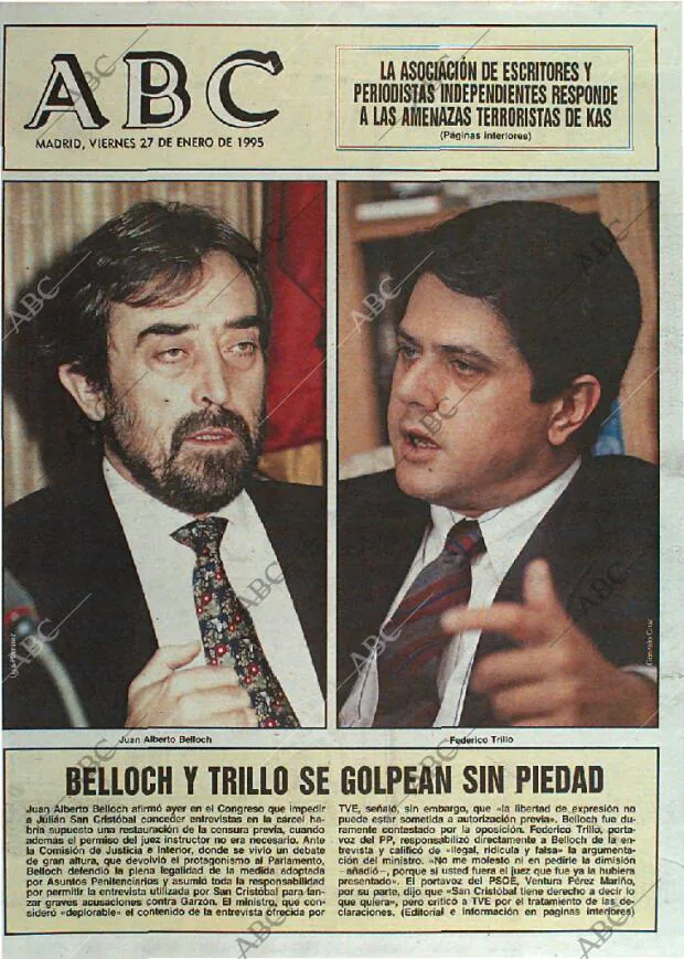 ABC MADRID 27-01-1995 página 1