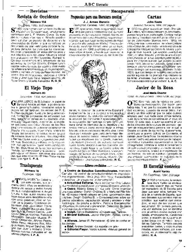 CULTURAL MADRID 27-01-1995 página 19