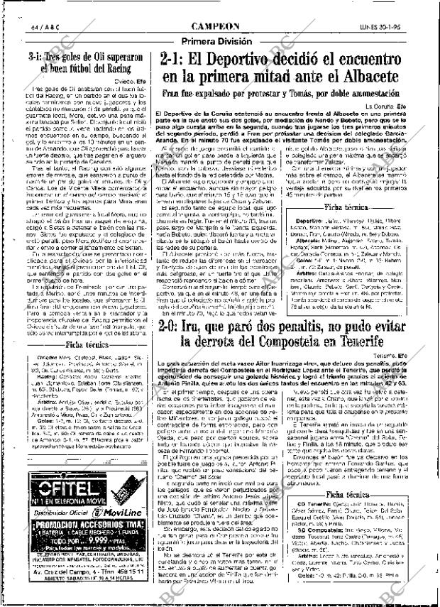 ABC SEVILLA 30-01-1995 página 64
