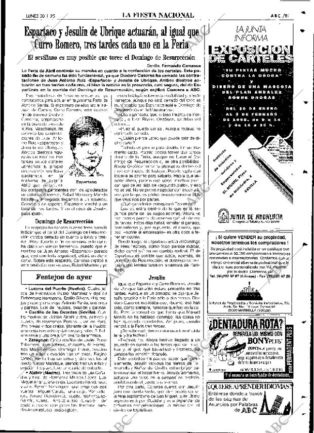 ABC SEVILLA 30-01-1995 página 81