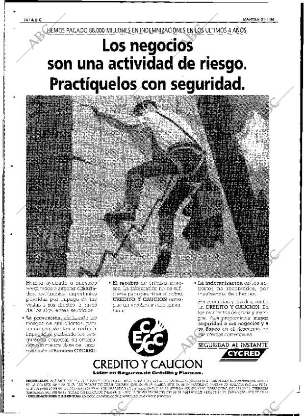 ABC SEVILLA 31-01-1995 página 74