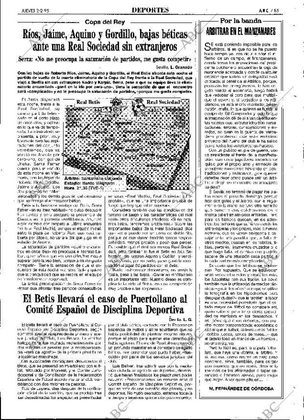 ABC SEVILLA 02-02-1995 página 85