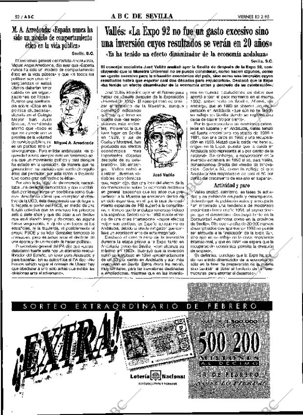 ABC SEVILLA 10-02-1995 página 52