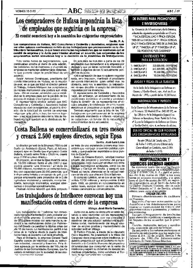 ABC SEVILLA 10-02-1995 página 69