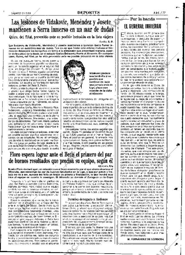 ABC SEVILLA 11-02-1995 página 77