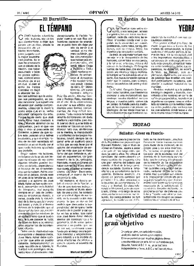 ABC SEVILLA 14-02-1995 página 20