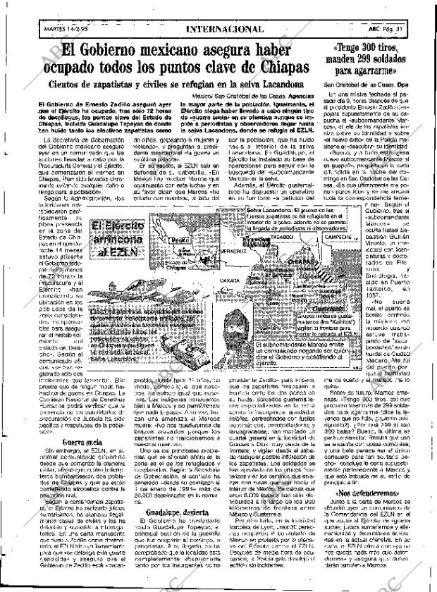 ABC SEVILLA 14-02-1995 página 31