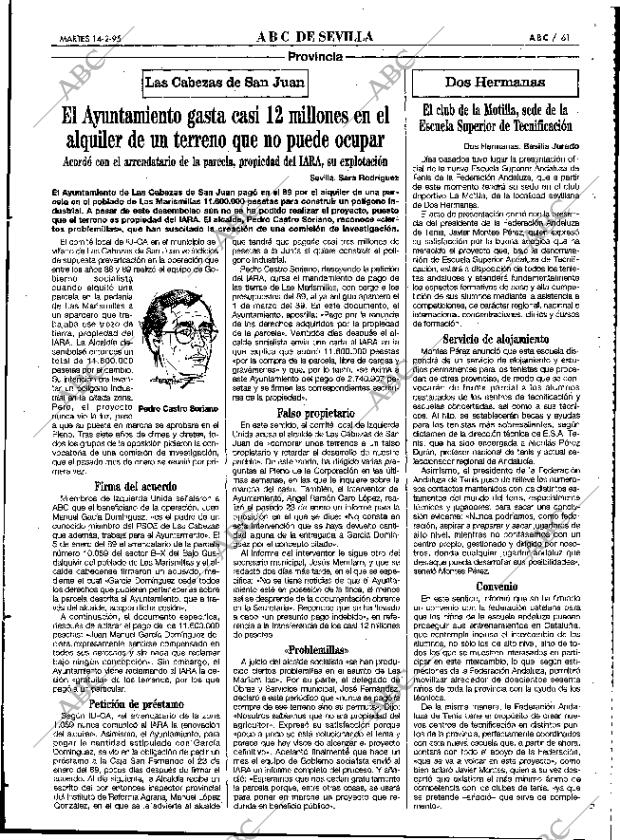 ABC SEVILLA 14-02-1995 página 61