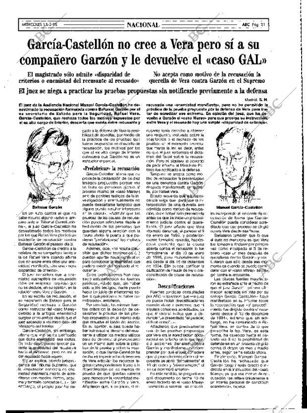 ABC MADRID 15-02-1995 página 21