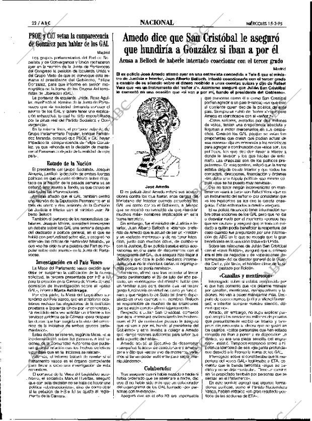 ABC MADRID 15-02-1995 página 22
