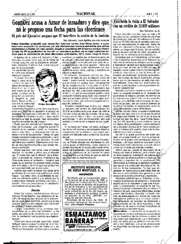 ABC MADRID 15-02-1995 página 23