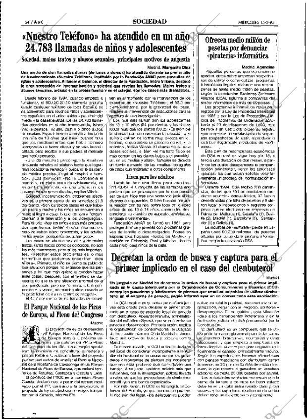 ABC MADRID 15-02-1995 página 54