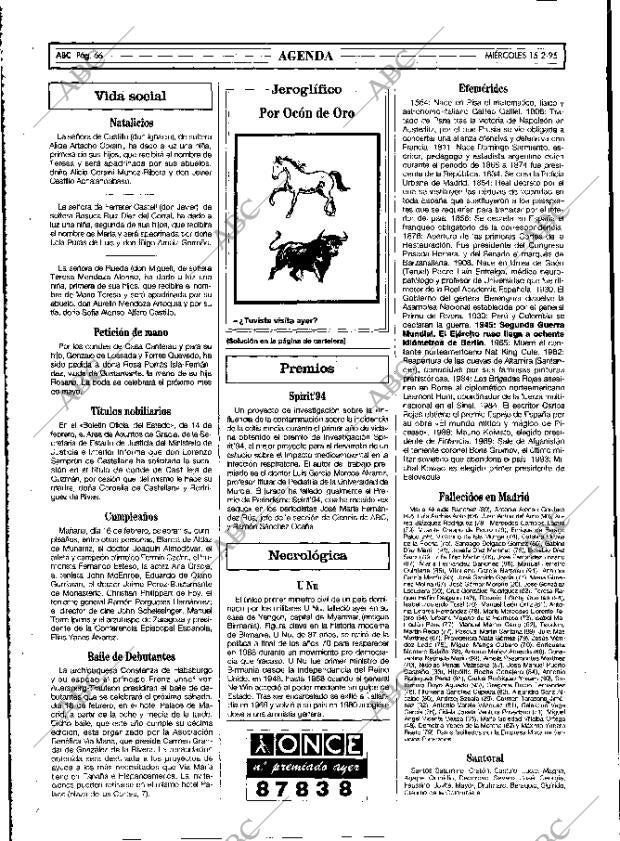 ABC MADRID 15-02-1995 página 66