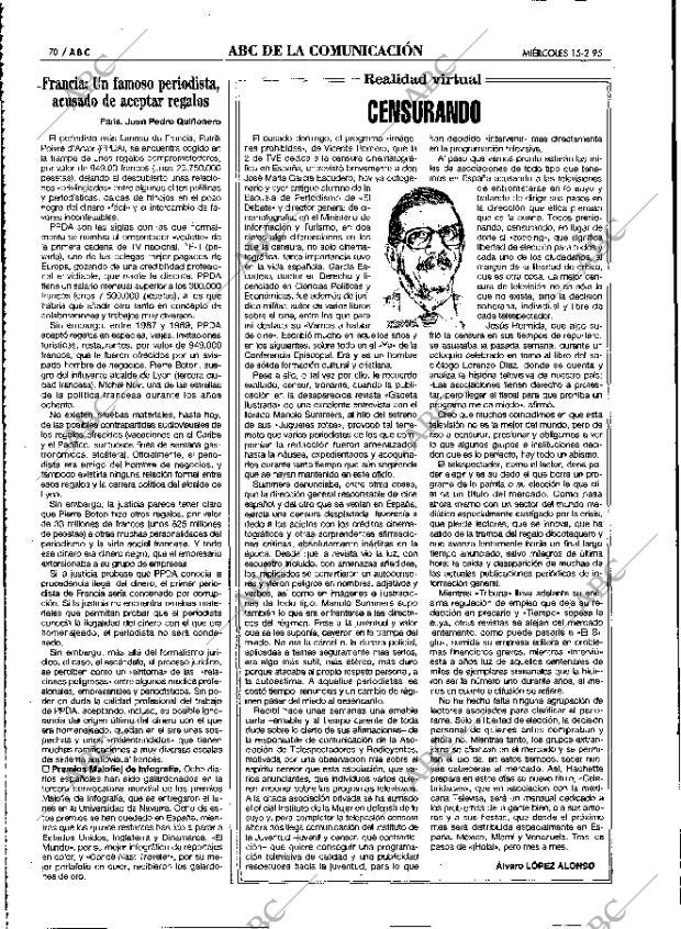 ABC MADRID 15-02-1995 página 70