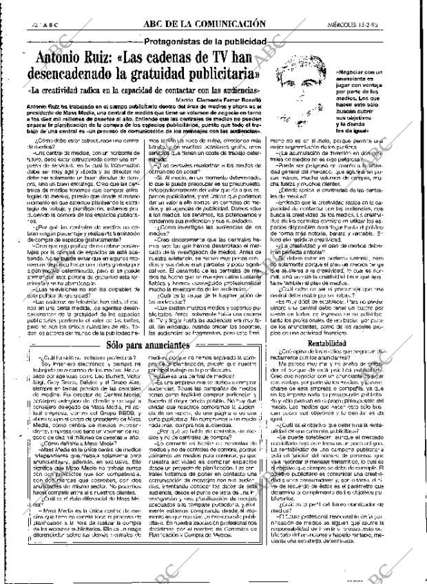 ABC MADRID 15-02-1995 página 72