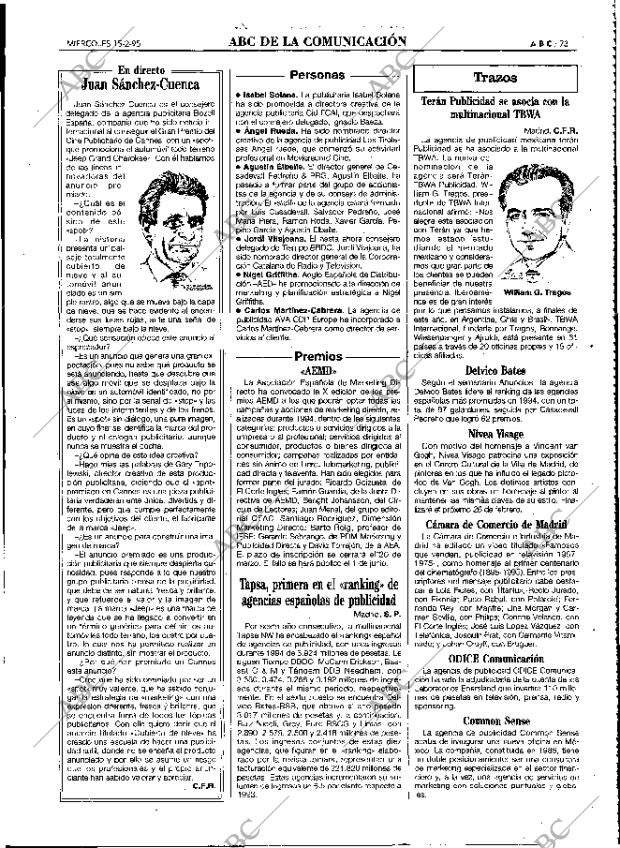 ABC MADRID 15-02-1995 página 73