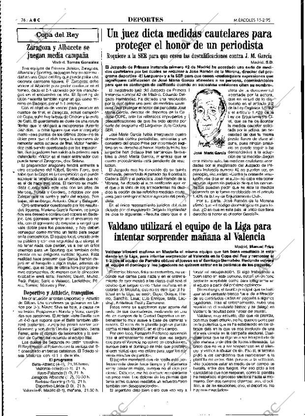 ABC MADRID 15-02-1995 página 76