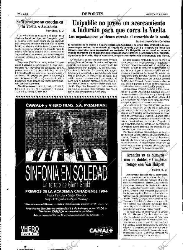 ABC MADRID 15-02-1995 página 78