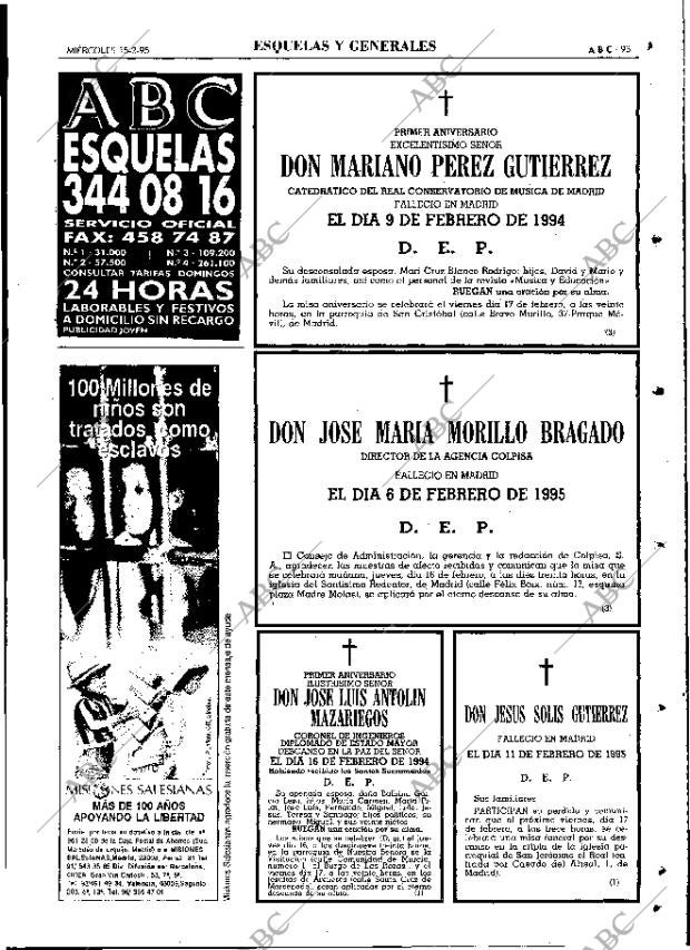 ABC MADRID 15-02-1995 página 93