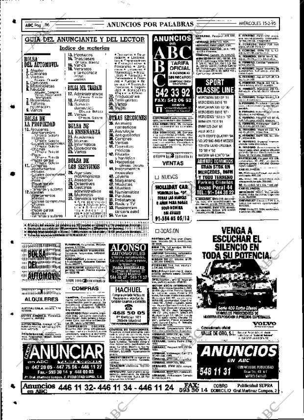 ABC MADRID 15-02-1995 página 96