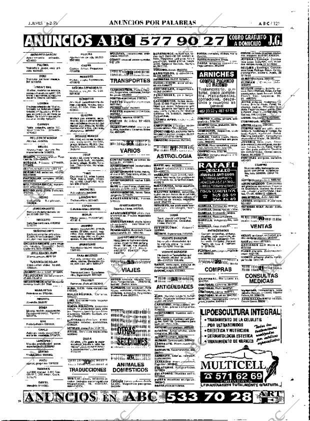 ABC MADRID 16-02-1995 página 121