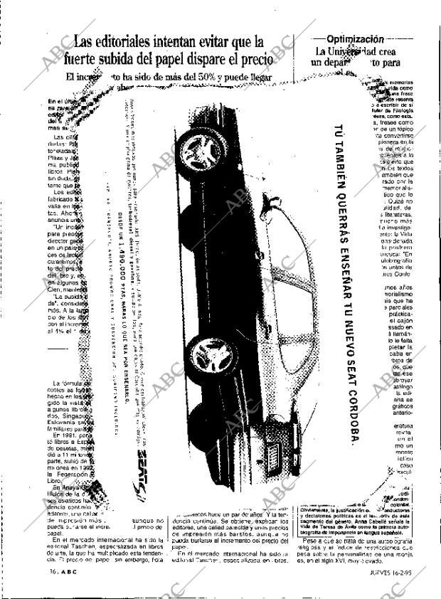 ABC MADRID 16-02-1995 página 16