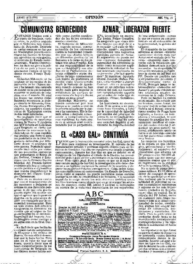ABC MADRID 16-02-1995 página 19
