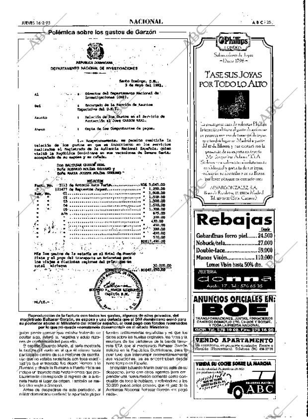 ABC MADRID 16-02-1995 página 25