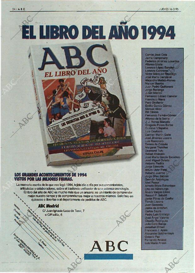 ABC MADRID 16-02-1995 página 54